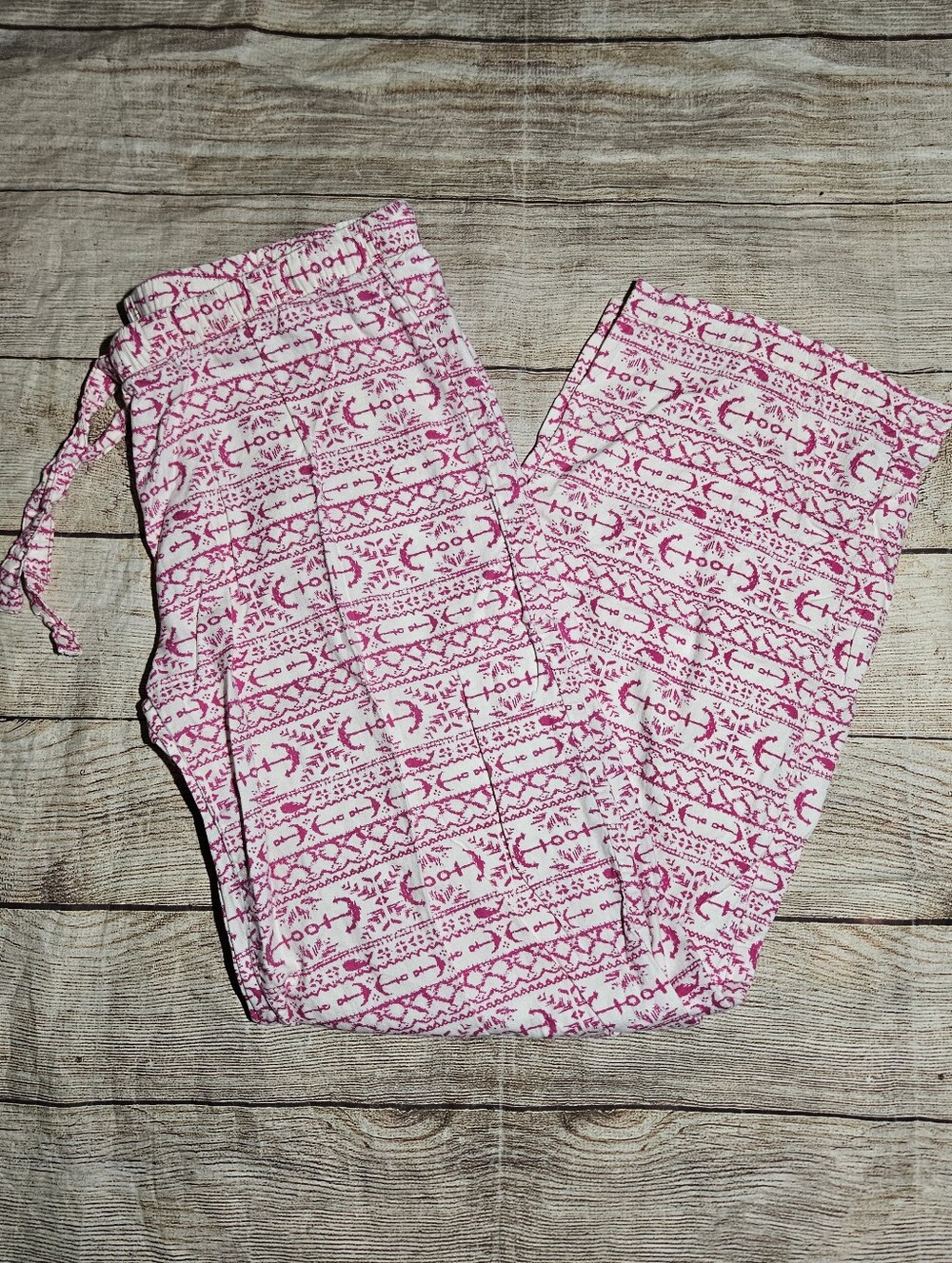 Vineyard Vines Pink Anchor Isle Cotton Lounge Pajama Pants